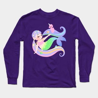 Rainbow Mermaid Long Sleeve T-Shirt